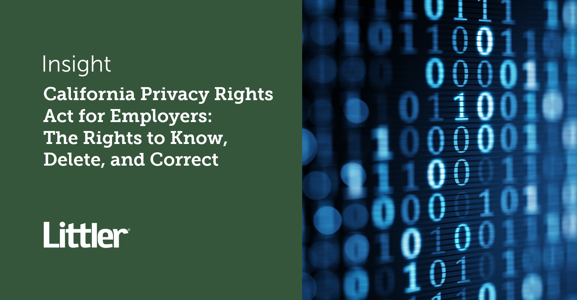 California Privacy Rights Act for Employers The Rights to Know, Delete